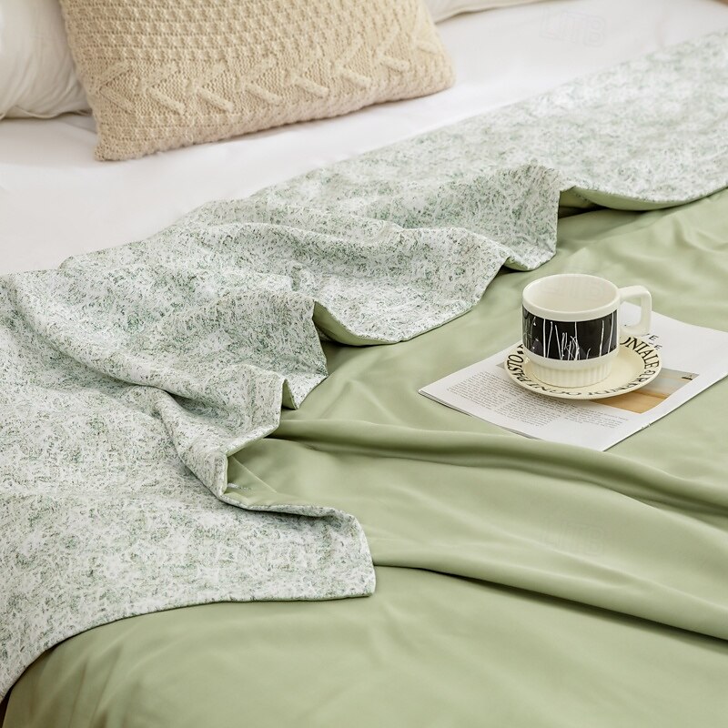 Colcha de Verão Resfriante Respirável Edredom Leve para Dorminhocos Calorosos para Manter Fresco para Suores Noturnos Azul Verde Amarelo de 2025 por $59.99 –P1