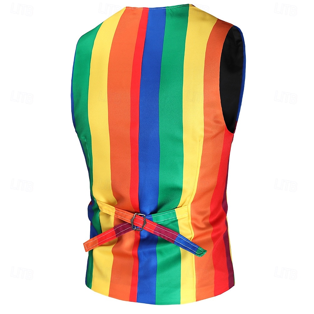Stolz Regenbogen Outfits Regenbogen-Pride-Anzug Blazer Erwachsene Herren Pride Parade Pride-Monat Halloween Karneval Einfaches Karnevalskostüm 2025 - $102.99 –P7