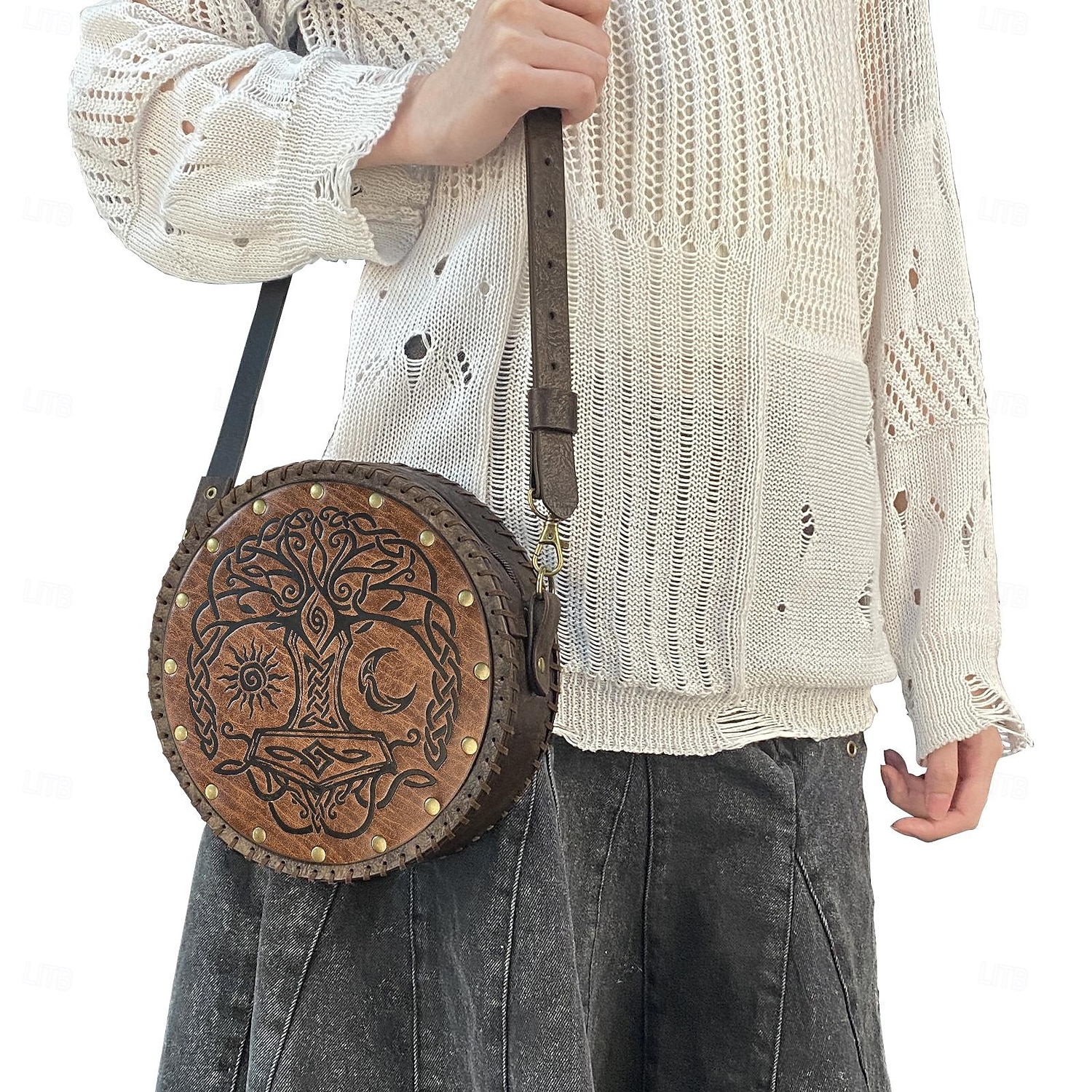 Retro Vintage Punk & Gothic Medieval Cosplay Costume Belt Pouch Dice Bag Viking Celtic Knight Ranger Fancy Dress Men's Women's Celtic Viking Halloween Masquerade Performance Stage Renaissance Fair 2025 - $34.99 –P5
