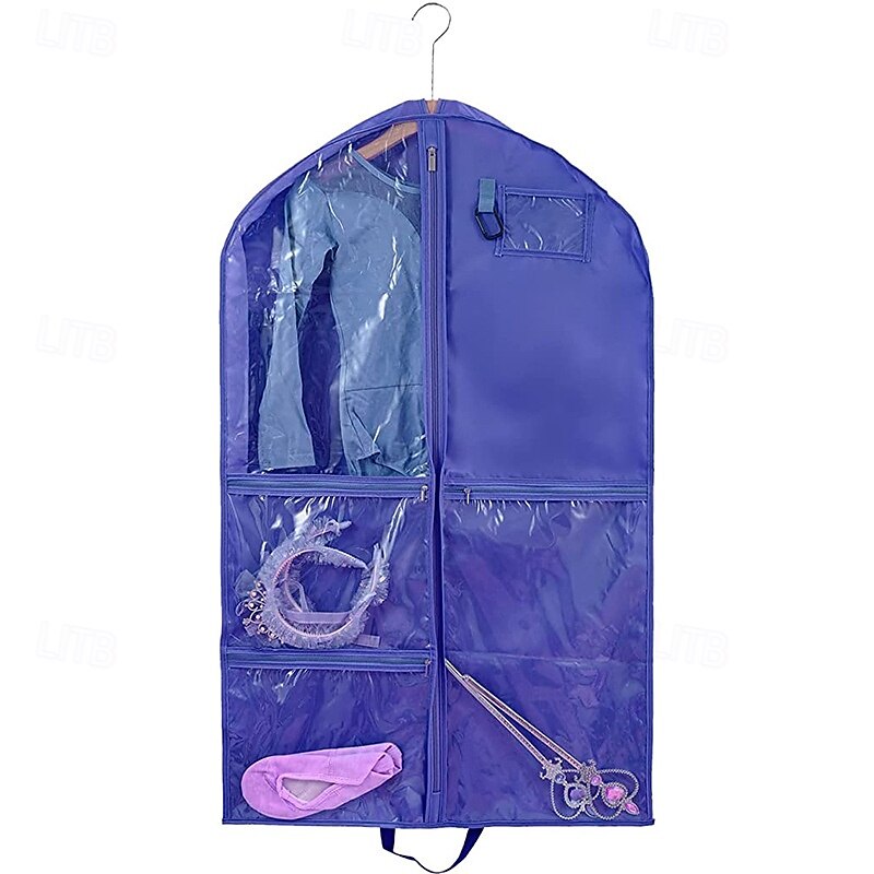 geantă de îmbrăcăminte pentru copii cu 5 buzunare, husă de depozitare pentru costume scurtă pliabilă din material textil 210d, geantă de îmbrăcăminte lavabilă, rezistentă la praf, pentru spectacole, 2025 - $11.49 –P13