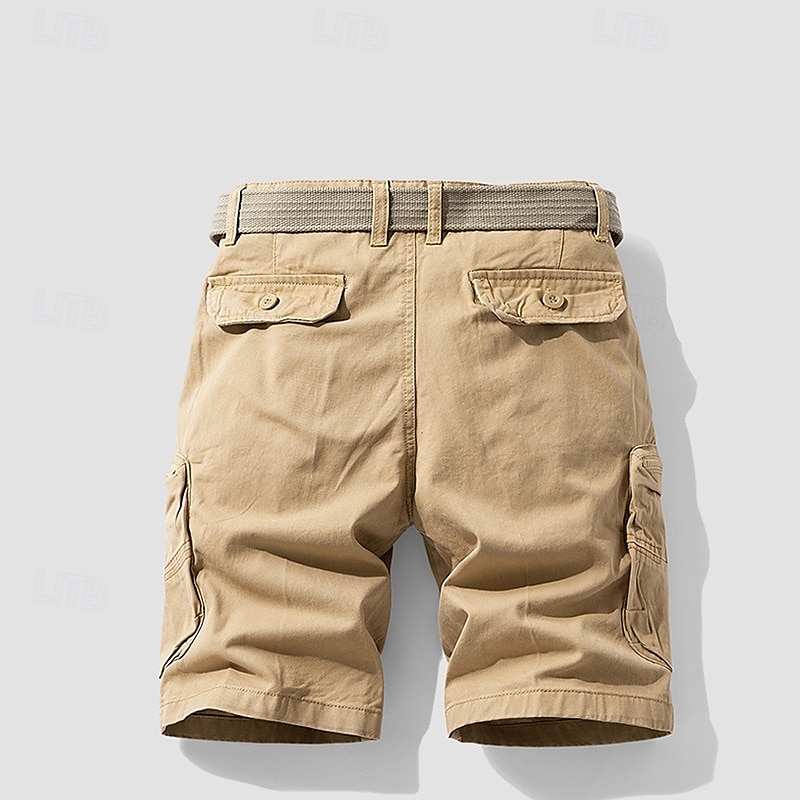 Per uomo Pantaloncini cargo Shorts Pantaloncini Estivi Bottoni Tasca con cerniera Tasche Multiple Semplice Comodità Indossabile Lunghezza al ginocchio All'aperto Sport Quotidiano Moda Casual Nero Blu del 2025 a $31.99 –P4