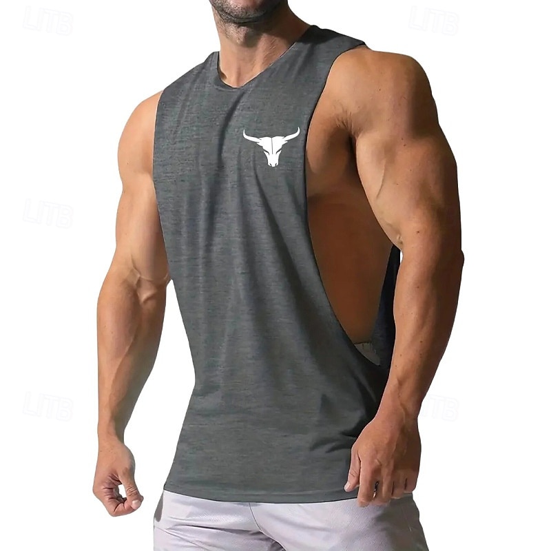 Men's Tank Top Vest Top Undershirt Sleeveless Shirt Sleeveless Crew Neck Summer Print Fashion Designer Basic Classic Vacation Street Going out Black White Pink Top Tee for Men 2025 - $16.99 –P18