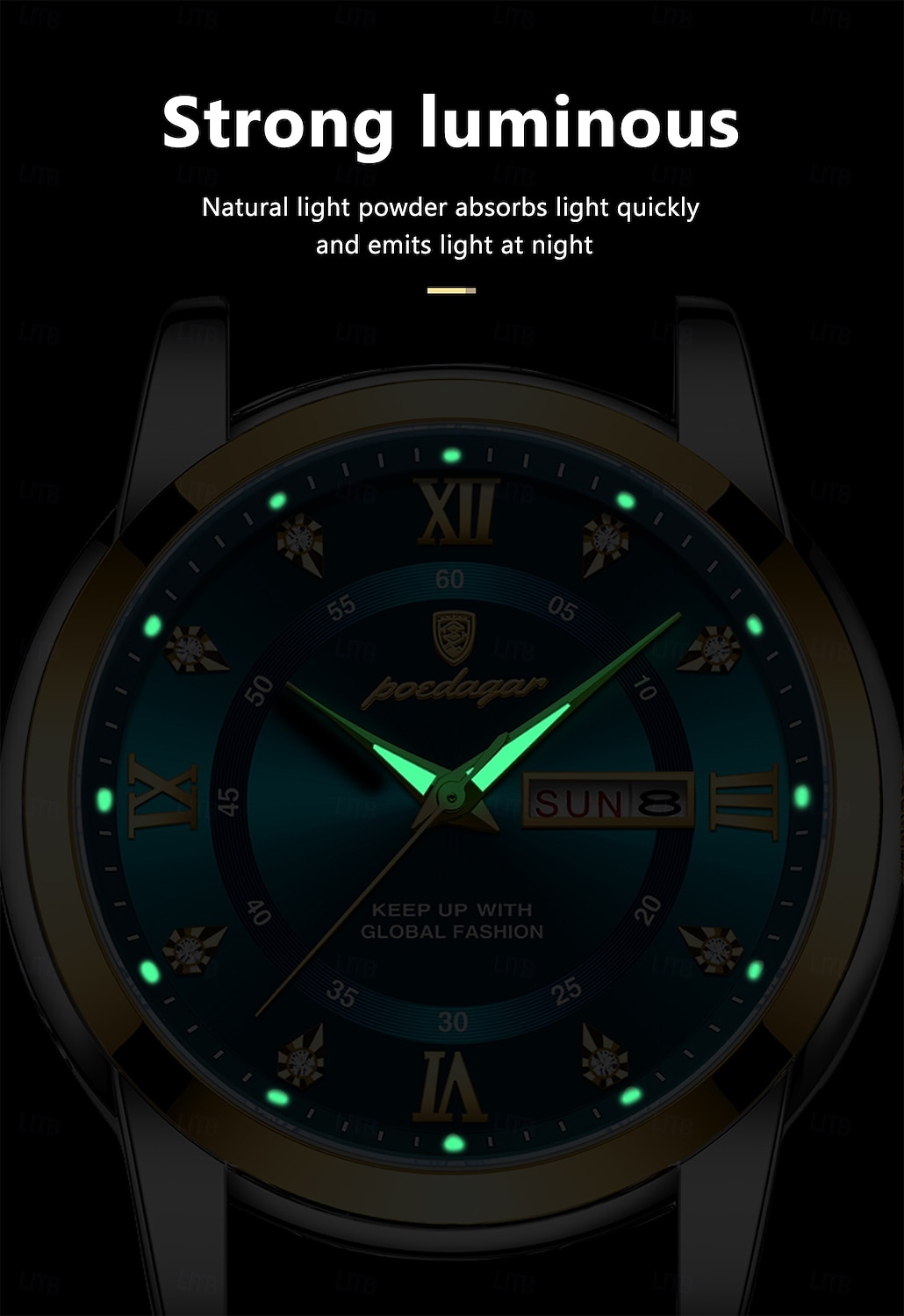 Роскошные брендовые Мужские часы Водонепроницаемые Светящийся Дата неделя Мужские кварцевые наручные часы Стальные Модные спортивные часы 2026 - $31.99 –P6