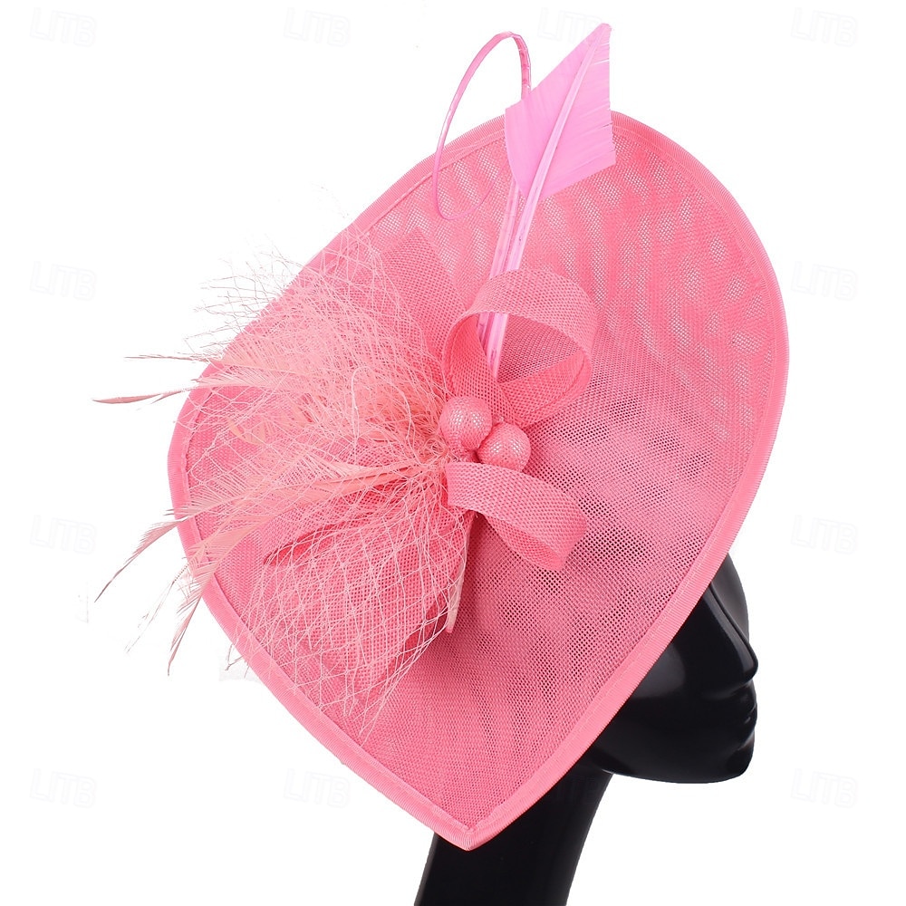 Kopfstück Federn Sinamay Hochzeit Abendgesellschaft Elegant Hochzeit Mit Feder Kopfschmuck Kopfbedeckung 2025 - $30.99 –P9