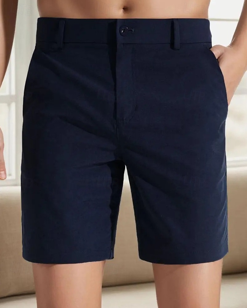 Per uomo Shorts eleganti Shorts da Lavoro Pantaloncini da golf Tasca Semplice Comodità Traspirante Lunghezza al ginocchio All'aperto Affari Sport Casual Blu Cachi del 2026 a $24.99 –P1