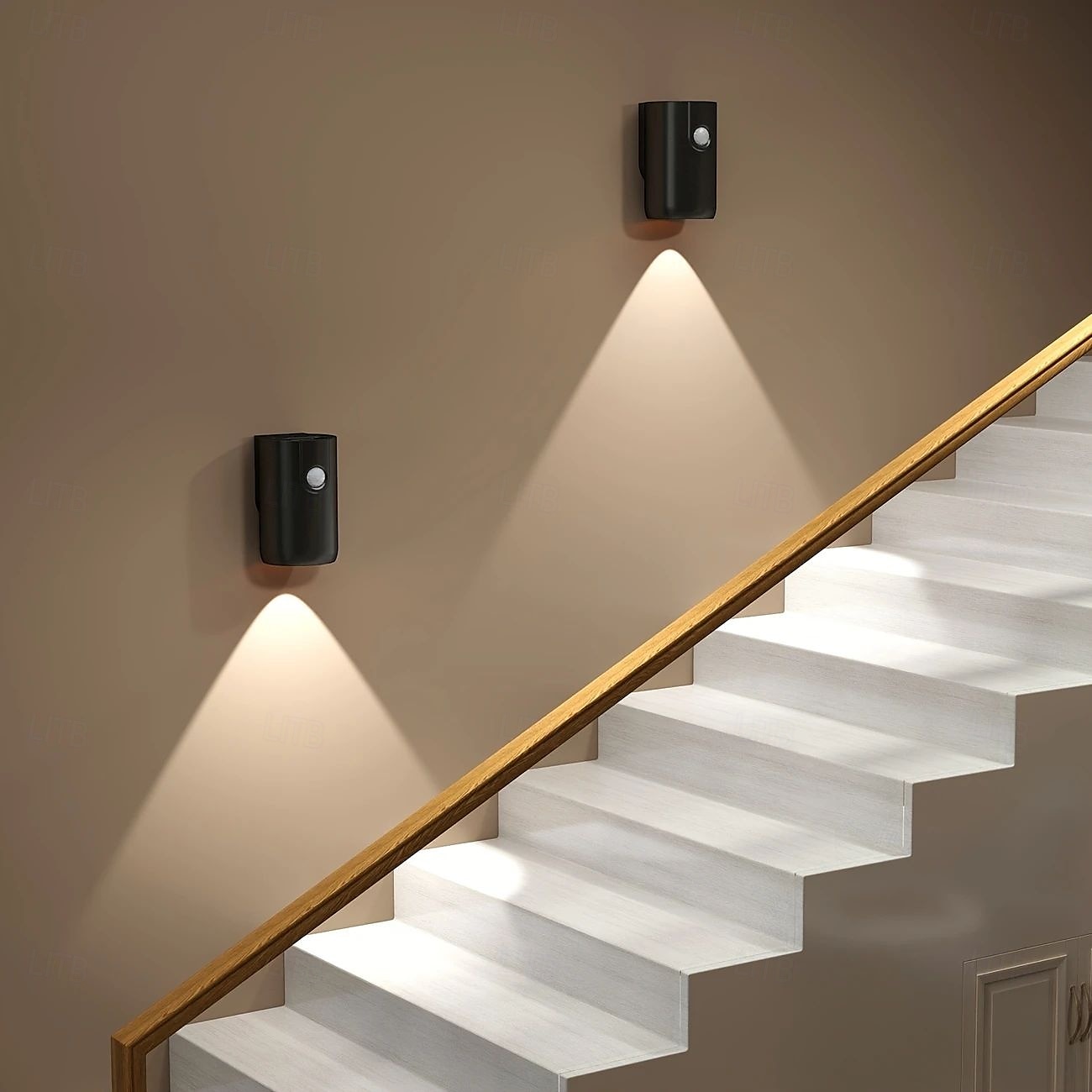 moderne enkle vegglamper led bevegelsessensor nattlys 3 farger dimbar usb oppladbar veggmaleri spotlight stue gang innflyttingsgave 1/2 stk 2025 - $25.99 –P4