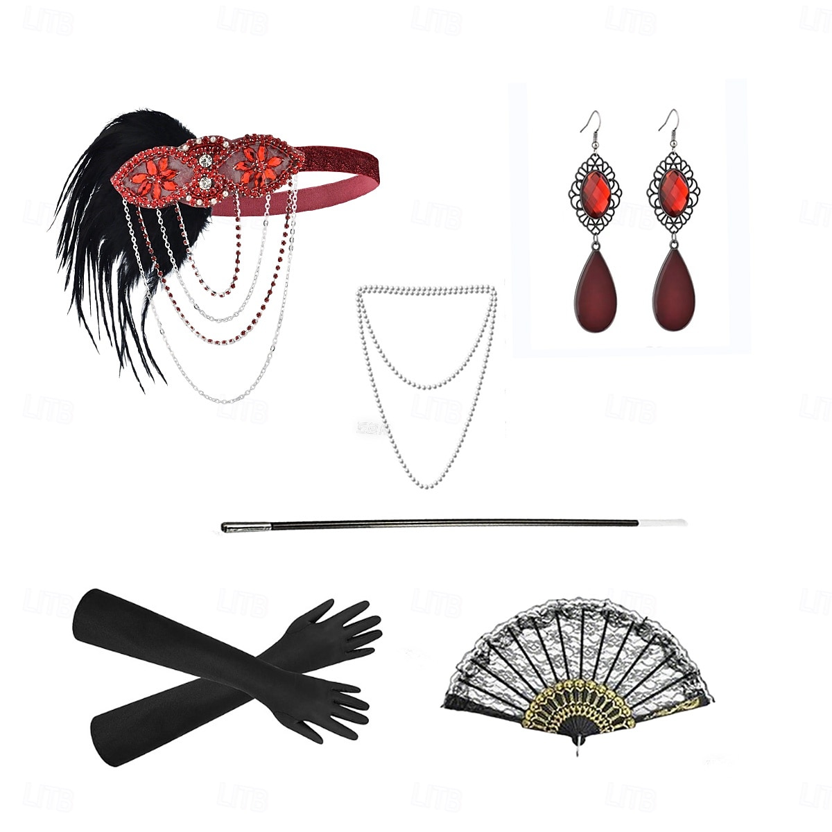 Anii 1920 Gatsby Bandană Adolescentă Brățări cu Mărgele Cercei Gatsby Pană Retro Luciu Sclipitor Cristale / Strasuri Pentru femei Carnaval ziua îndragostiților Mascaradă Îmbrăcăminte de seară de 2025 - $24.99 –P5