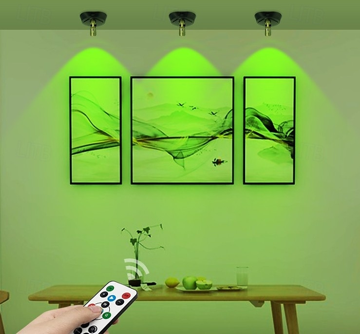 2 قطعة RGB ملون قابل للتعتيم كشاف جداري مصباح جداري للتحكم عن بعد بطارية قابلة لإعادة الشحن USB قابل للتعديل لون قابل للتعتيم ضوء جو 2025 - $40.99 –P9