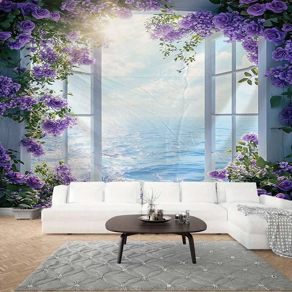 schöne natürliche Landschaft vor dem Fenster hängen Wandteppich Wandkunst große Wandteppich Wandbild Dekor Fotografie Hintergrund Decke Vorhang Haus Schlafzimmer Wohnzimmer Dekoration 2026 - $17.99 –P1