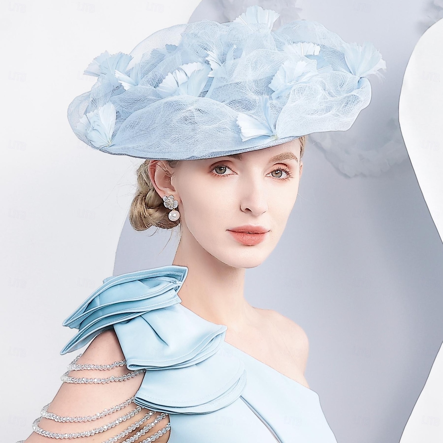 pălării de in pălărie de soare farfurie pălărie pălărie de vârf nuntă ceai nuntă elegantă cu îmbinare cu pene căciulă pentru cap 2026 - CAD $87.59 –P1