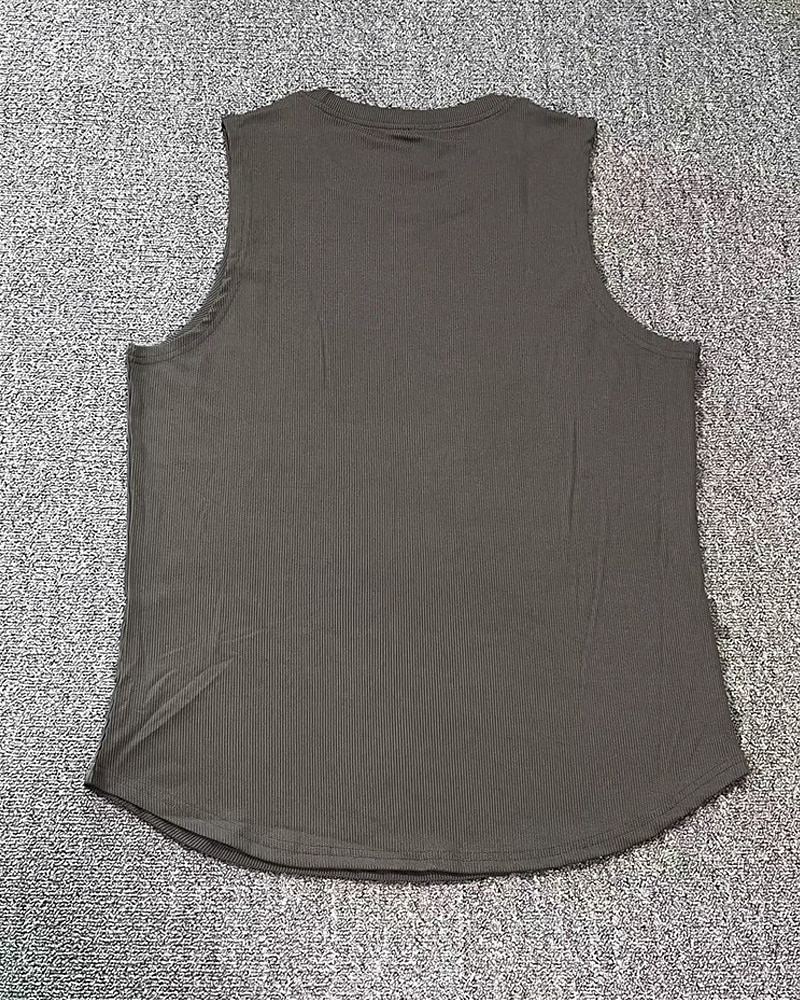 Men's Tank Top Vest Top Undershirt Sleeveless Shirt Sleeveless Crew Neck Summer Plain Fashion Designer Basic Classic Vacation Street Going out Black Light Grey Dark Gray Top Tee for Men 2025 - $21.99 –P5