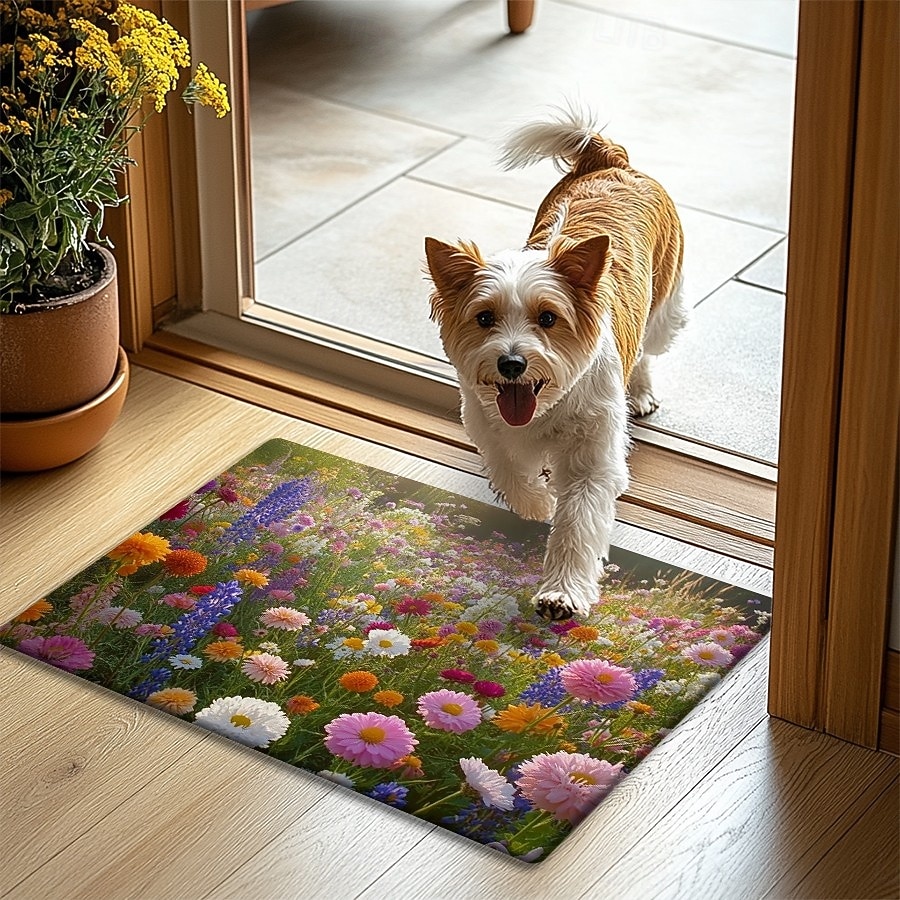 Tappeto Decorativo a Fiori Multicolore Tappetino per Cucina Antiscivolo Tappeto a Prova d'Olio Tappeto per Interni Esterni Decorazione per Camera da Letto Bagno Tappeto d'Entrata del 2026 a $17.99 –P12