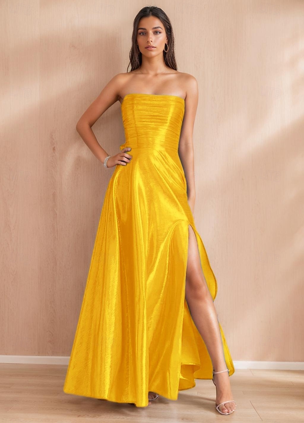 A-Line plesové šaty elegantní šaty formální večerní party délka po zem bez rukávů off shoulder polyester s mašlí nařasené s rozparkem 2025 - $153.99 –P8