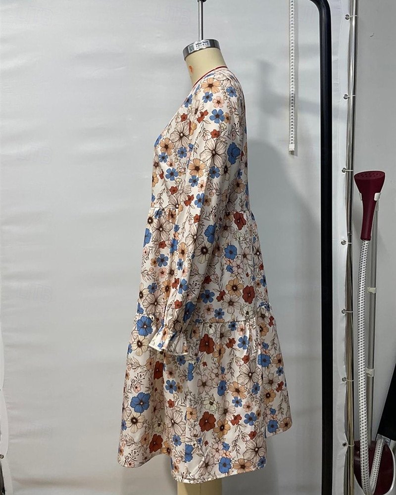 Femmes Mini Robe Robe Décontractée Robe Fleurie Robe d'été Élégant Mode Manches Bouffantes Extérieur Fête Date Coupe régulière Fleur Sans manches Col ras du cou Abricot Été Printemps de 2025 ? $25.99 –P6