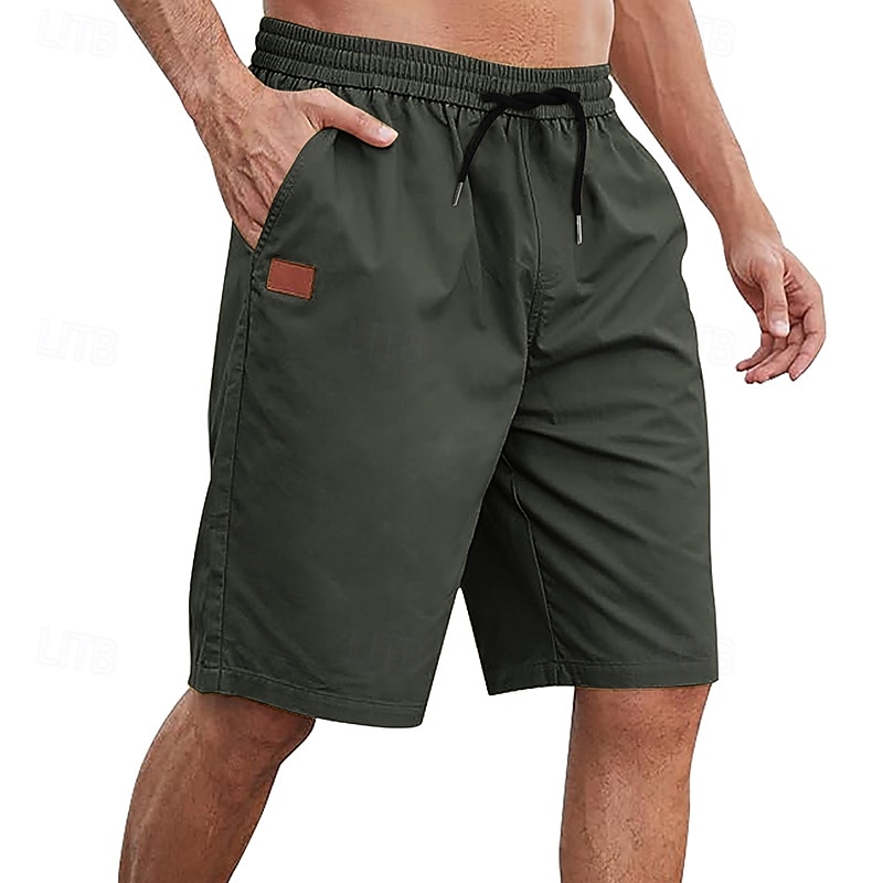 Homme Shorts cargo Shorts Shorts d'été Shorts de Travail Cordon de serrage Taille Élastique Uni Confort Portable Longueur Genou Quotidien Extérieur Sport Mode Occasionnel bleu marine de 2026 ? $20.99 –P14