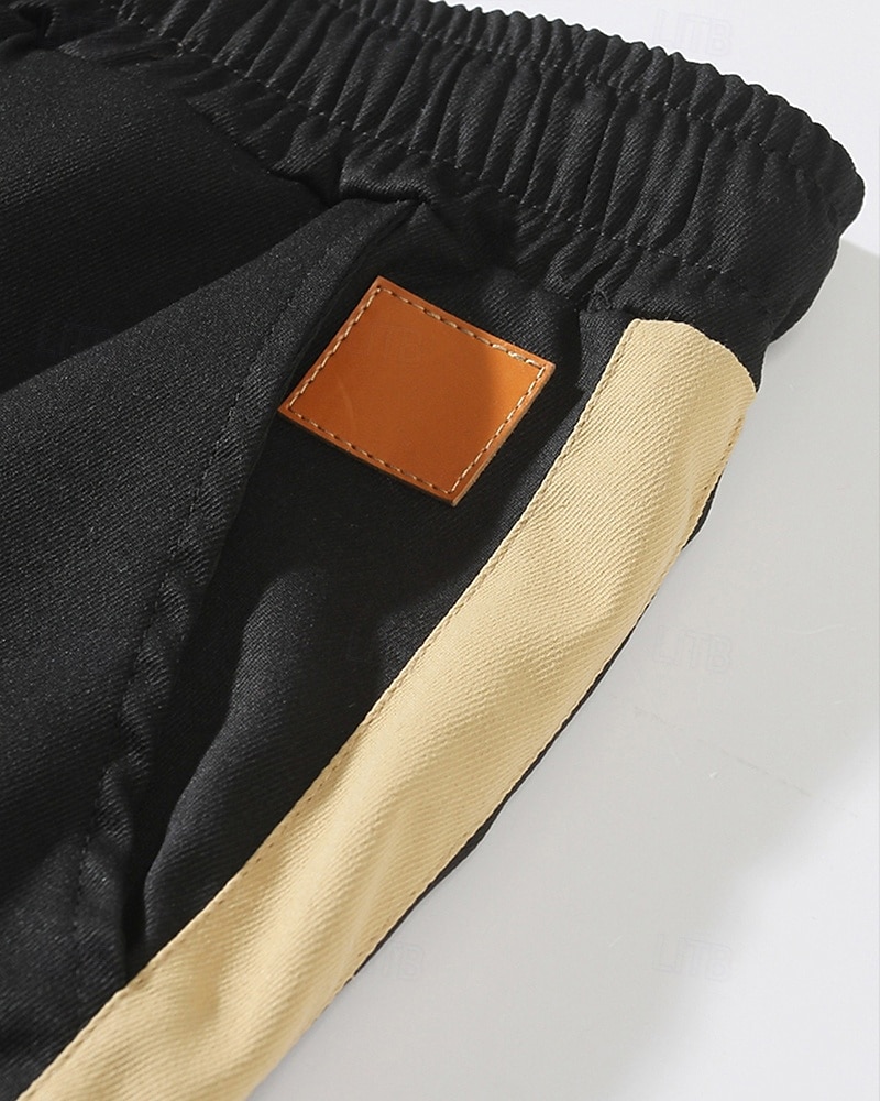 Men's Cargo Shorts Shorts Summer Shorts Drawstring Elastic Waist Multi Pocket Plain Comfort Wearable Knee Length Outdoor Sport Daily Fashion Casual Black Khaki 2025 - $21.99 –P14