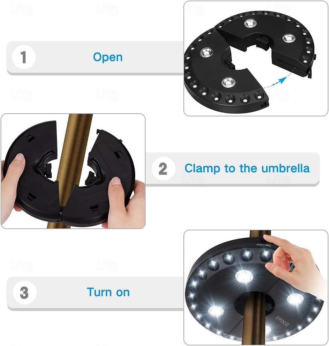 Patio Umbrella Light 3 Brightness Modes Cordless 28 LED Lights-4 x AA Battery Operated,Umbrella Pole Light for Patio Umbrellas,Camping Tents or Indoor Use 2025 - $13.49 –P16