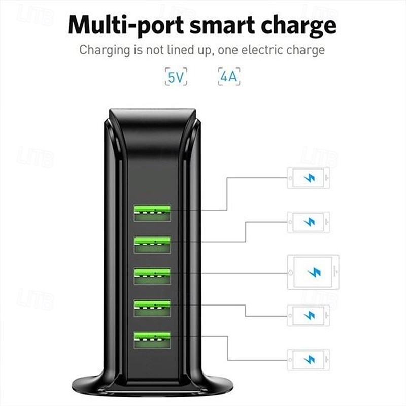 USB 3.0 USB C Hubok 5 Portok 5 az 1-ben USB Hub val vel USB2.0*3 5V / 3A Power Delivery Kompatibilitás Okostelefon 2025 - $19.99 –P10