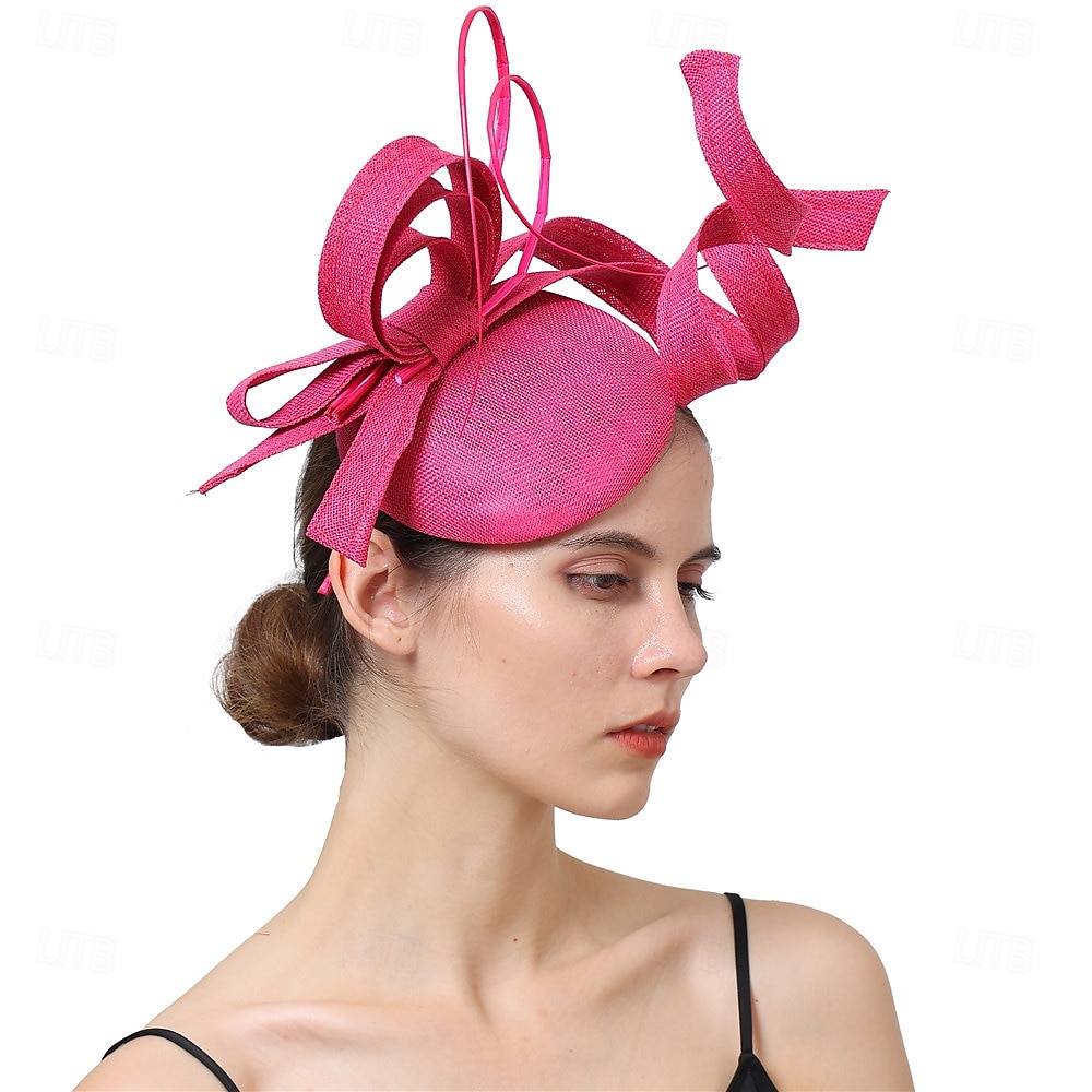 Nakrycie głowy Sinamay Ślub Wieczorna impreza Elegancja Ślub Z Kwiat Winieta Nakrycia Głowy 2025 - $39.99 –P13