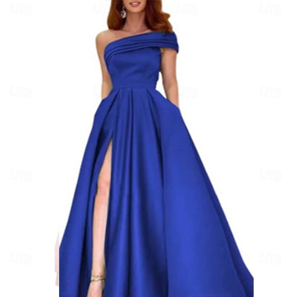 Rochii de Quinceanera Tip A-Line Rochie Elegantă pentru Nuntă Invitată Lungime Până la Podea Fără Mâneci Cu Un Singur Umăr din Poliester Fără Spate cu Fendă 2025 - $89.99 –P6