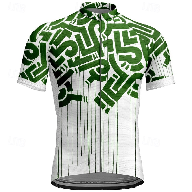 Men's Cycling Jersey Geometric Short Sleeve Bike Tee Tshirt Jersey with 3 Rear Pockets Mountain Bike MTB Quick Dry Anatomic Design Wicking Breathable Sports Wine Red Black Blue Clothing Apparel 2026 - $25.99 –P14