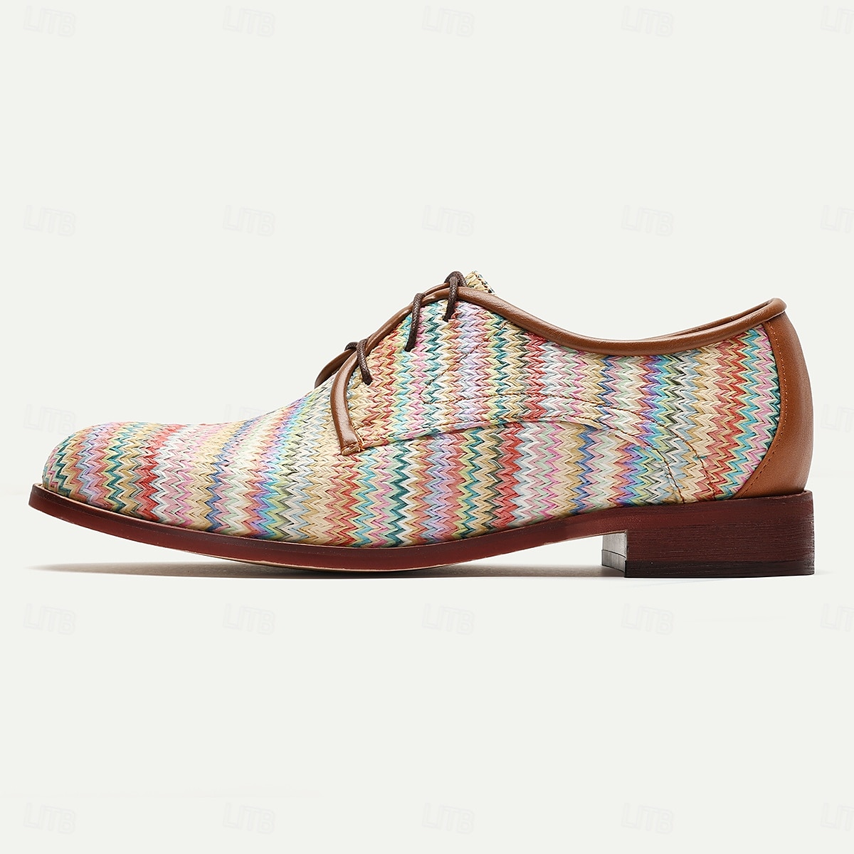 mäns flerfärgade vävmönster oxford skor – retro casual klänning skor för kreativa proffs och helgevenemang 2025 - $46.99 –P2