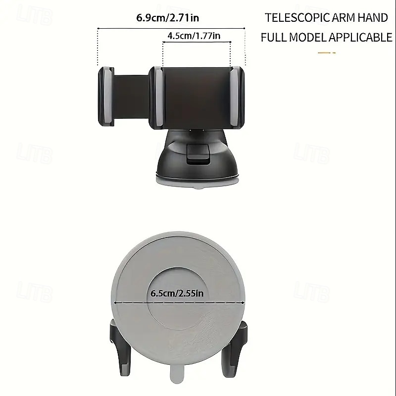 Free Rotating Car Phone Holder Adjustable Horizontal And Vertical Strong Vacuum Adsorption Car Gps Navigation Bracket Suitable For All Compatible Cell Phones 2025 - $17.99 –P9