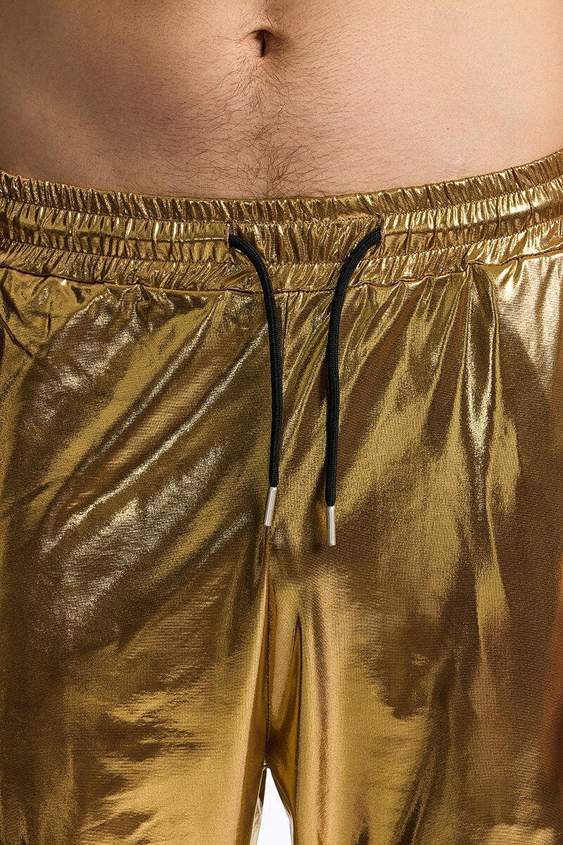 Retro 80. léta Po kotníky Kalhoty Běžci Disko Lesklý latexový patent Kov Maškarní kostým Pánské předvečer Všech svatých Karneval Pride Parade Měsíc hrdosti Dospělé Kalhoty Celý rok 2025 - $29.99 –P3