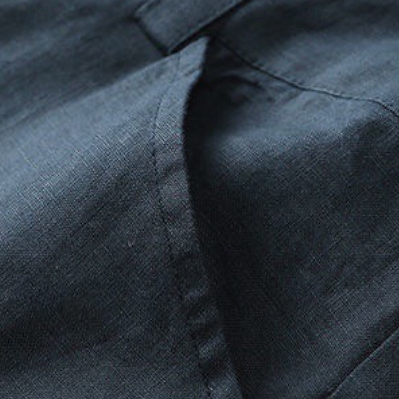 Per donna Pantaloncini in cotone e lino Pantaloni ispirati al lino Pantaloni in cotone e lino Streetwear Casual Lunghezza intera Naturale Semplice Tasca Fibbia Comodo Confortevole Streetwear Uscire del 2025 a $17.99 –P9