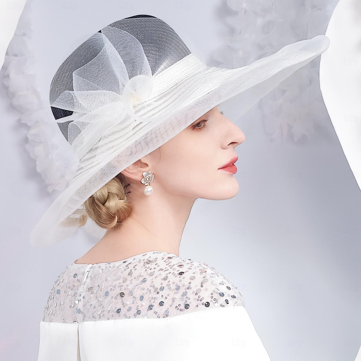 Καπέλα Λινάρι Ίνα Κλος καπέλο Τύπου bucket Καπελίνα Γάμου Πάρτι Τσαγιού Κομψό Γάμος Με Φιόγκος Κόψιμο Ακουστικό Καπέλα 2026 - $51.99 –P3