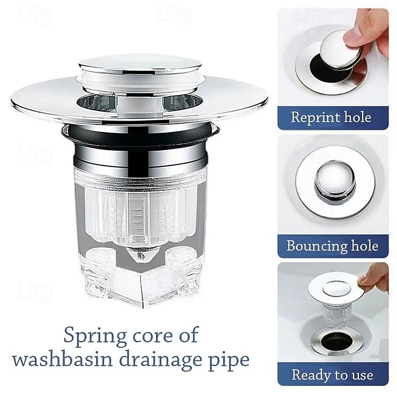 Universal Basin Pop-up Drain Filter Wash Basin Hair Sink Strainer Kitchen Bathtub Stopper Shower Plug Bathroom Tool 2026 - $9.99 –P1