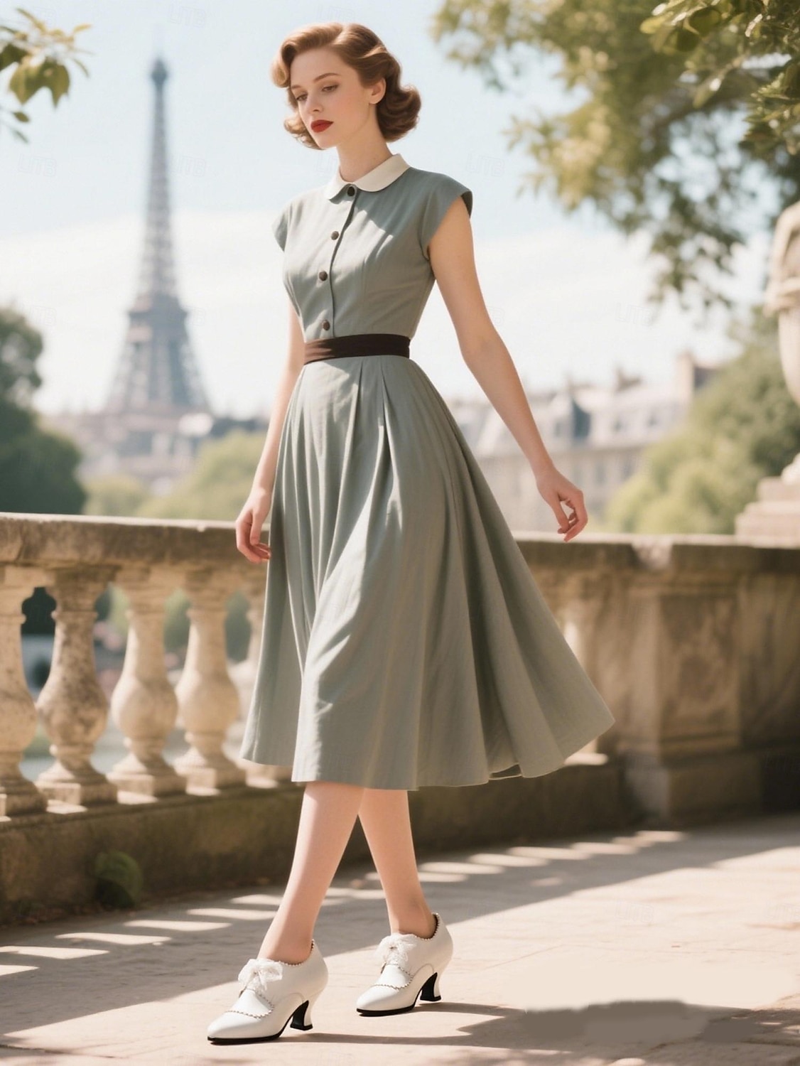 Chaussures Oxford victoriennes blanches à lacets et talon chaton pour femmes – Design festonné vintage des années 1920 avec nœud en dentelle pour des mariages élégants, des goûters et des looks d'inspiration rétro de 2025 ? $54.99 –P6