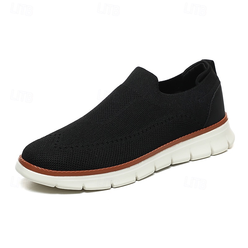 Baskets en tricot à enfiler pour homme – Chaussures de marche décontractées, légères et respirantes, idéales pour les voyages d'été et le quotidien de 2025 ? $34.99 –P4