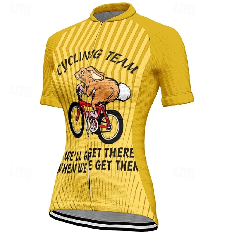 Women's Cycling Jersey Graphic Stripes Short Sleeve Bike Tee Tshirt Jersey with 3 Rear Pockets Mountain Bike MTB Quick Dry Anatomic Design Wicking Breathable Sports Pink Blue Orange Clothing Apparel 2025 - $23.99 –P9