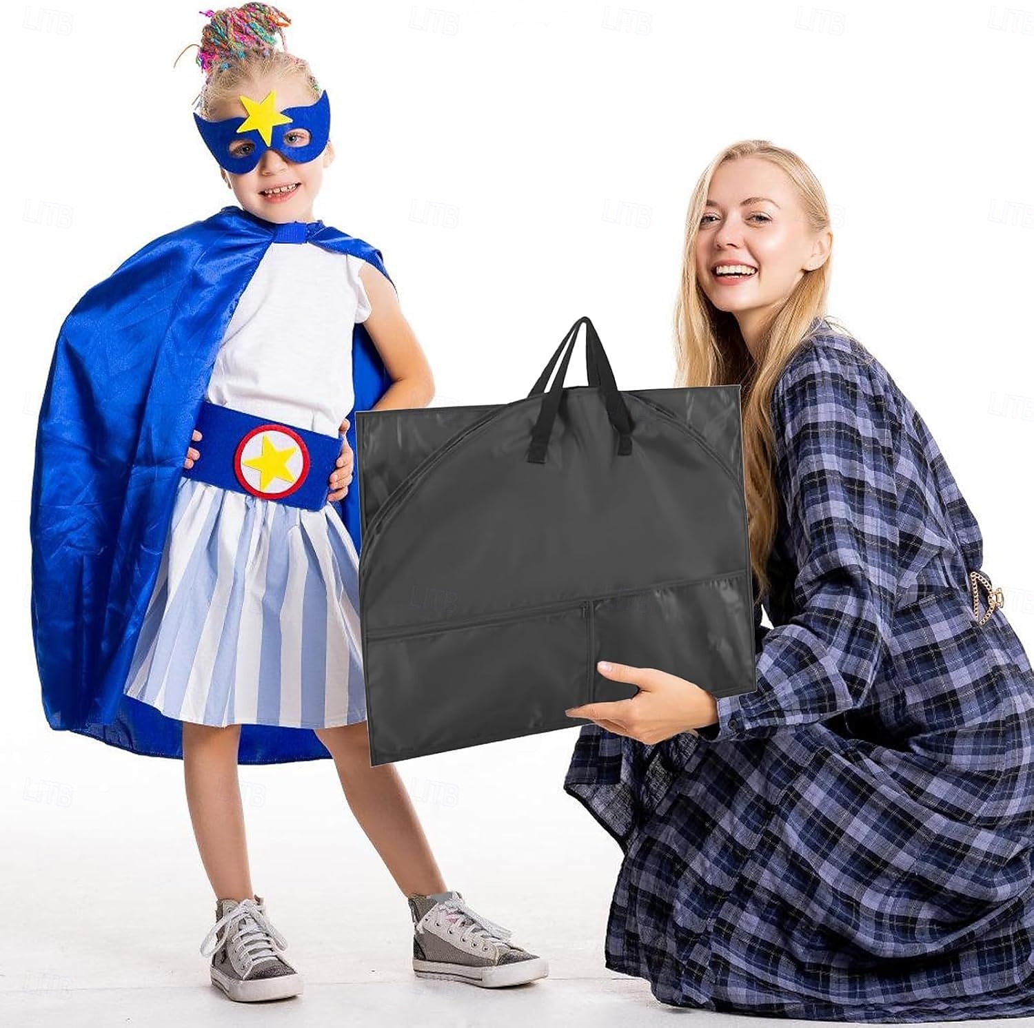 geantă de îmbrăcăminte pentru copii cu 5 buzunare, husă de depozitare pentru costume scurtă pliabilă din material textil 210d, geantă de îmbrăcăminte lavabilă, rezistentă la praf, pentru spectacole, 2025 - $11.49 –P7