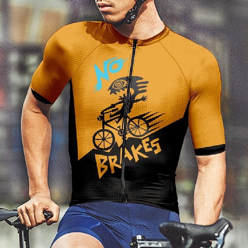 Herr Cykeltröja Kortärmad Cykel T-shirt Tröja med 3 bakfickor Bergscykling Andningsfunktion Snabb tork Anatomisk design Uppsugande Gul Röd Blå Grafisk sporter Kläder 2025 - $25.99 –P9