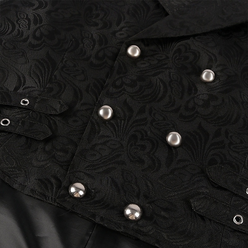 Punk og gotisk Victoriansk Steampunk سترة vest Prins Vampyrer Dobbeltkneppet Jacquardvevnad Herre Royal Halloween Karneval Ytelse LARP Ren Faire Voksne Vest Alle årstider 2025 - $36.99 –P11