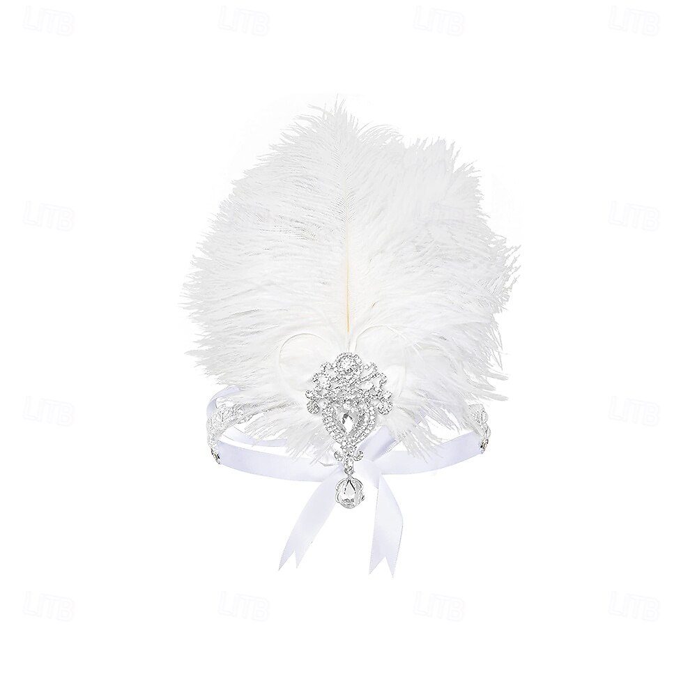 A nagy Gatsby Flapper fejpánt Gyöngyös karkötő Fülbevaló A nagy Gatsby Toll Retro Csillogó glitter Női Farsang Valentin nap Álarcos mulatság Party estélyi viselet Álarcos mulatság Fesztivál Felnőttek 2025 - $15.99 –P8
