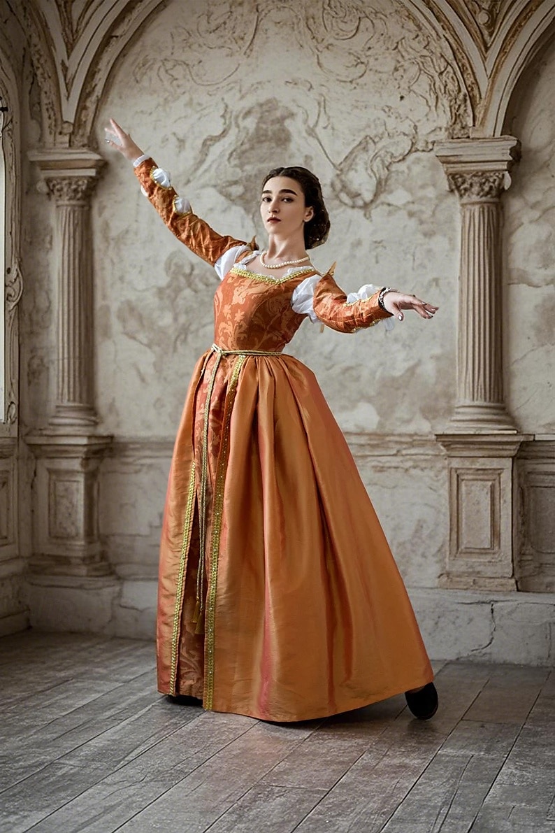 Médiéval Renaissance Robe Robes de Bal Viking Chevalier Celtique Déguisement Femmes Royal Halloween Carnaval Mascarade Performance LARP Foire de la Renaissance Adulte Robe de 2026 ? $169.99 –P8