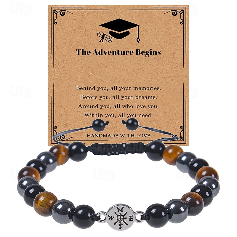 Cadeaux de fin d'études pour elle et lui, bracelets de fin d'études de la promotion 2025, bracelet boussole de fin d'études inspirant pour femmes, cadeau de fin d'études universitaires pour lui et de 2025 ? €8.99 –P4