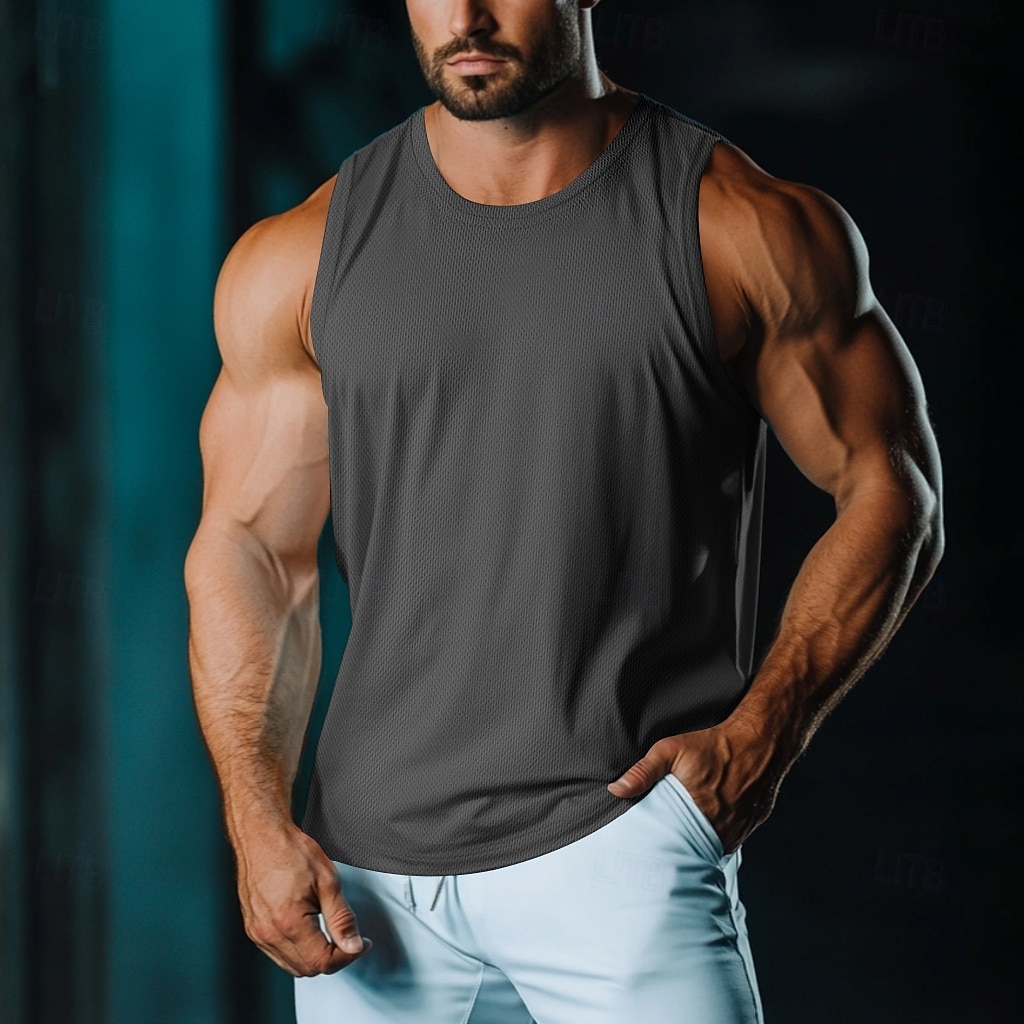 Per uomo Canotta Gilet Canottiera Maglietta senza maniche Senza Maniche Girocollo Estate Semplice Moda Classico Casual Rete Streetwear Casuale Sportivo Nero Bianco Verde chiaro Maglietta Top per Uomo del 2026 a $8.49 –P12