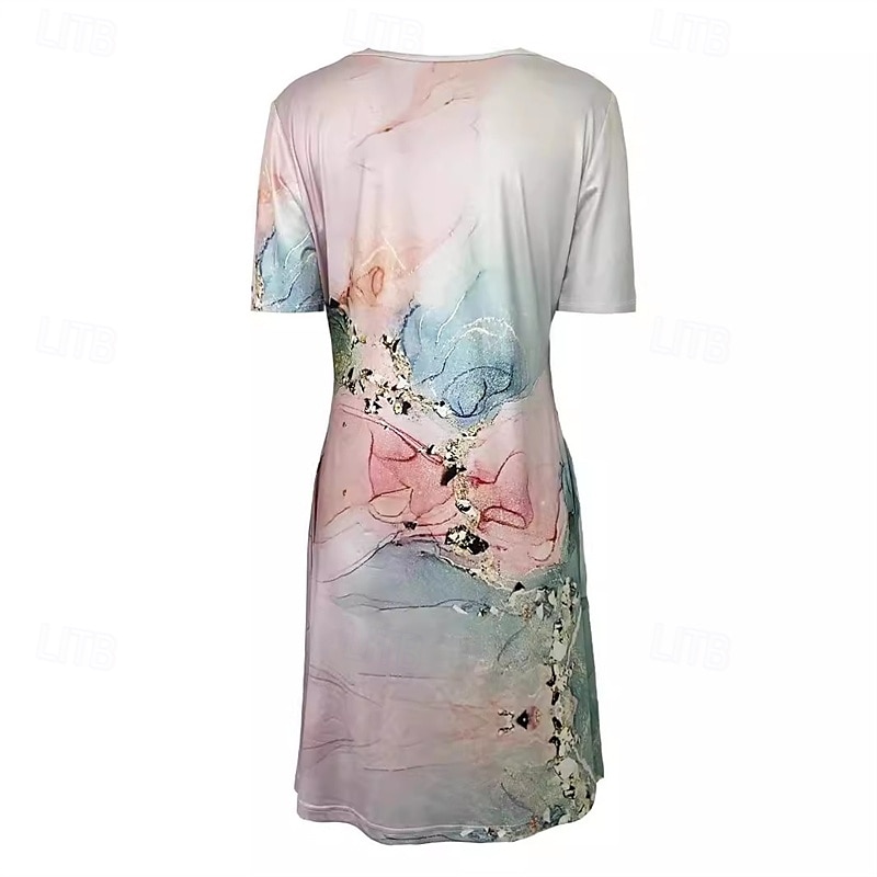 Dames Mini-jurk Zomerjurk Boho-jurk Modieus Modern Dagelijks Strand Weekend Normale pasvorm Bloemig Korte mouw V-hals Blozend Roze Zomer 2025 - $22.99 –P5
