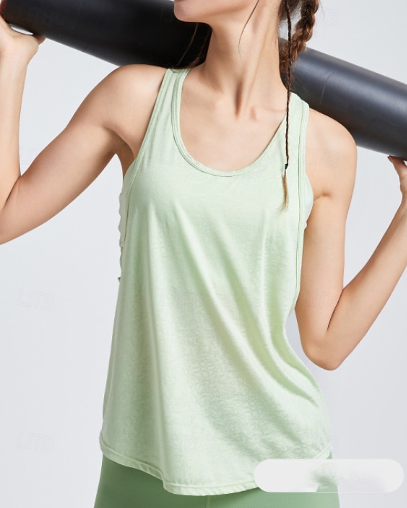 US Open Per donna Tinta unita Canotta da allenamento Maglietta sportiva Carro armato Canotta Senza Maniche Traspirante Tennis Golf Pickleball Girocollo Y Indietro Nero Bianco Verde Chiaro del 2025 a $15.19 –P12