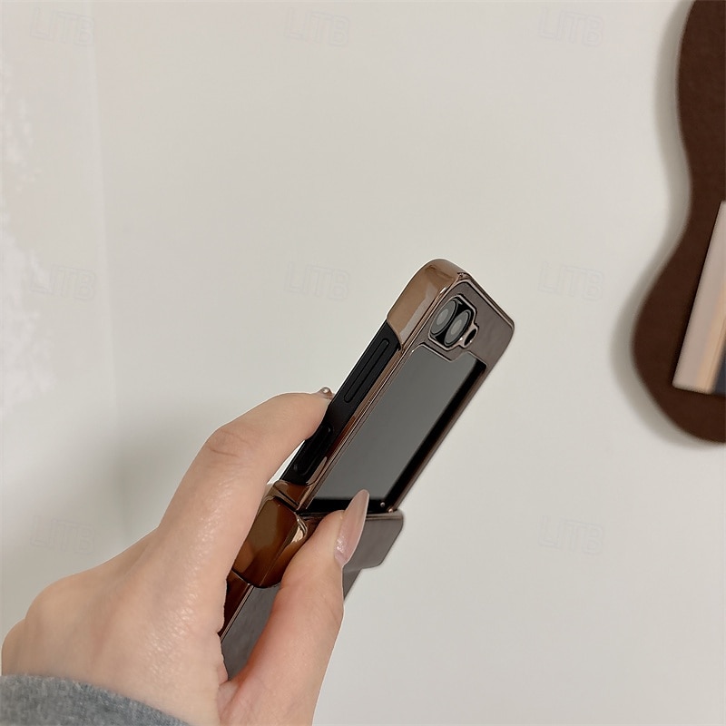 телефон Кейс для Назначение SSamsung Galaxy Z-флип 6 Z Flip 5 Z Flip 4 Z Flip 3 Кейс на заднюю панель с ремешком Защита от удара Ретро ПК Кожа PU 2025 - $22.99 –P6