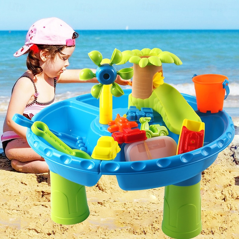 watertafel voor peuters 3-5 1-3 - buiten watertafel voor kinderen - zand sensorische tafel strand zomer speelgoed zandbak activiteitentafel buiten water speelgoed spettertafel watertafel voor meisjes 2025 - $39.44 –P7
