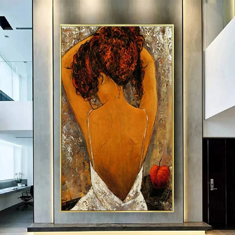 Ölgemälde „Pure Lady“, 100 % handgemalt, Ölgemälde mit Mädchenrücken, abstraktes Ölgemälde auf Leinwand, Wandgemälde für Wohnzimmer, Schlafzimmer, Wohnkultur, Wandkunst 2025 - $85.99 –P1