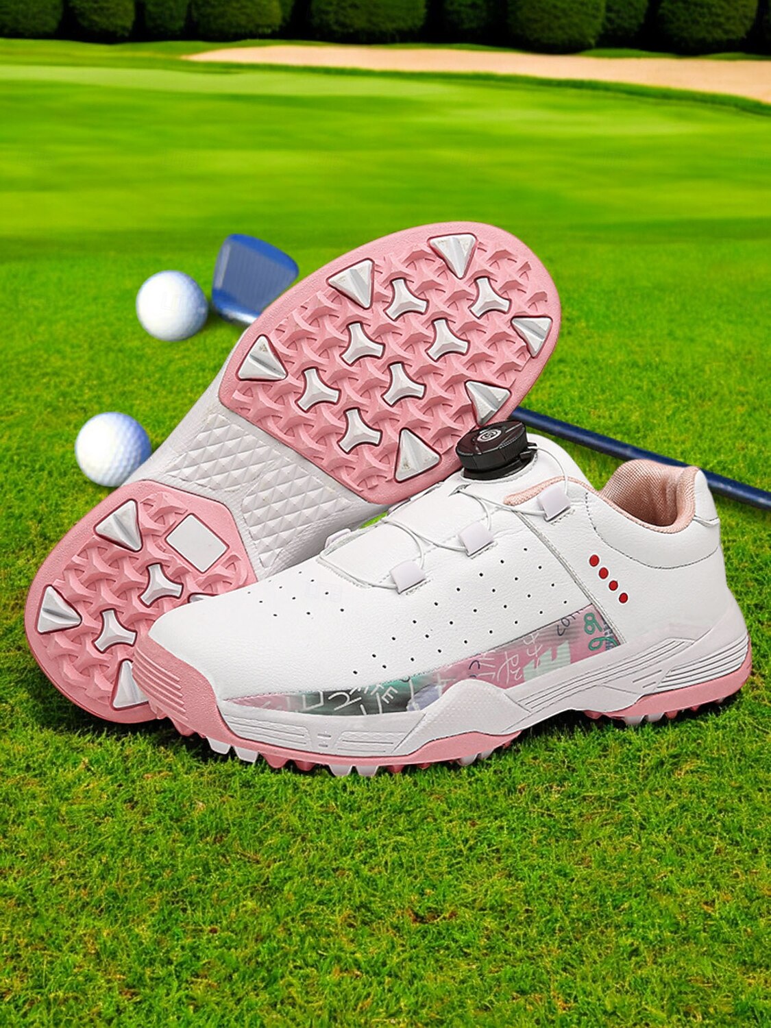 naisten suorituskykyiset golfkengät kellotaulujärjestelmällä | vedenpitävät luistamattomat urheilujalkineet naisille | kestävä ulkopohja ulkoranneille 2025 - $69.99 –P1