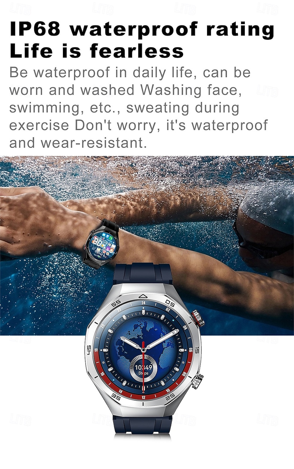 IMOSI Men's Smart Watch 1.52 Bluetooth Call Music Sport Heart Rate Monitor 400mAh Battery Compatible with Android & iOS 2025 - $56.99 –P15