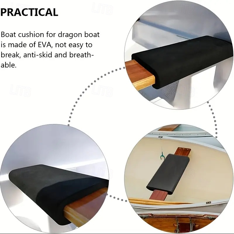 2pcs Dragon Boat Seat Cushion - Anti-EVA Non-Shock Absorption Breathable Seat Pads for Rowing Machine Kayak Fishing Camping - Fit Watersports & Outdoor Use (Black) Rowing Comfort Enhancement  Sle 2026 - $10.99 –P5