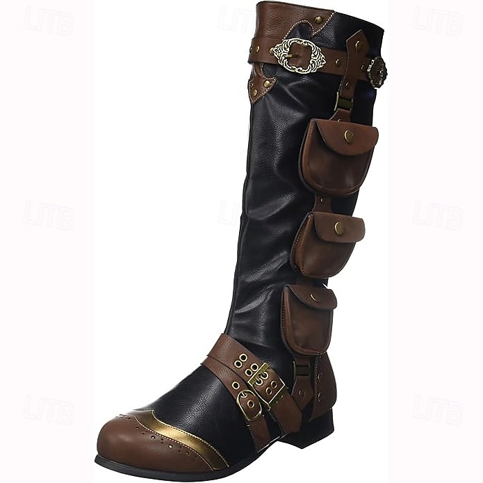 Retro Vintage Medieval Renaissance Shoes Pirate Knight Ritter Viking Men's Celtic Pirate Halloween Carnival Masquerade Event / Party Masquerade Adults' Shoes 2025 - $65.99 –P5